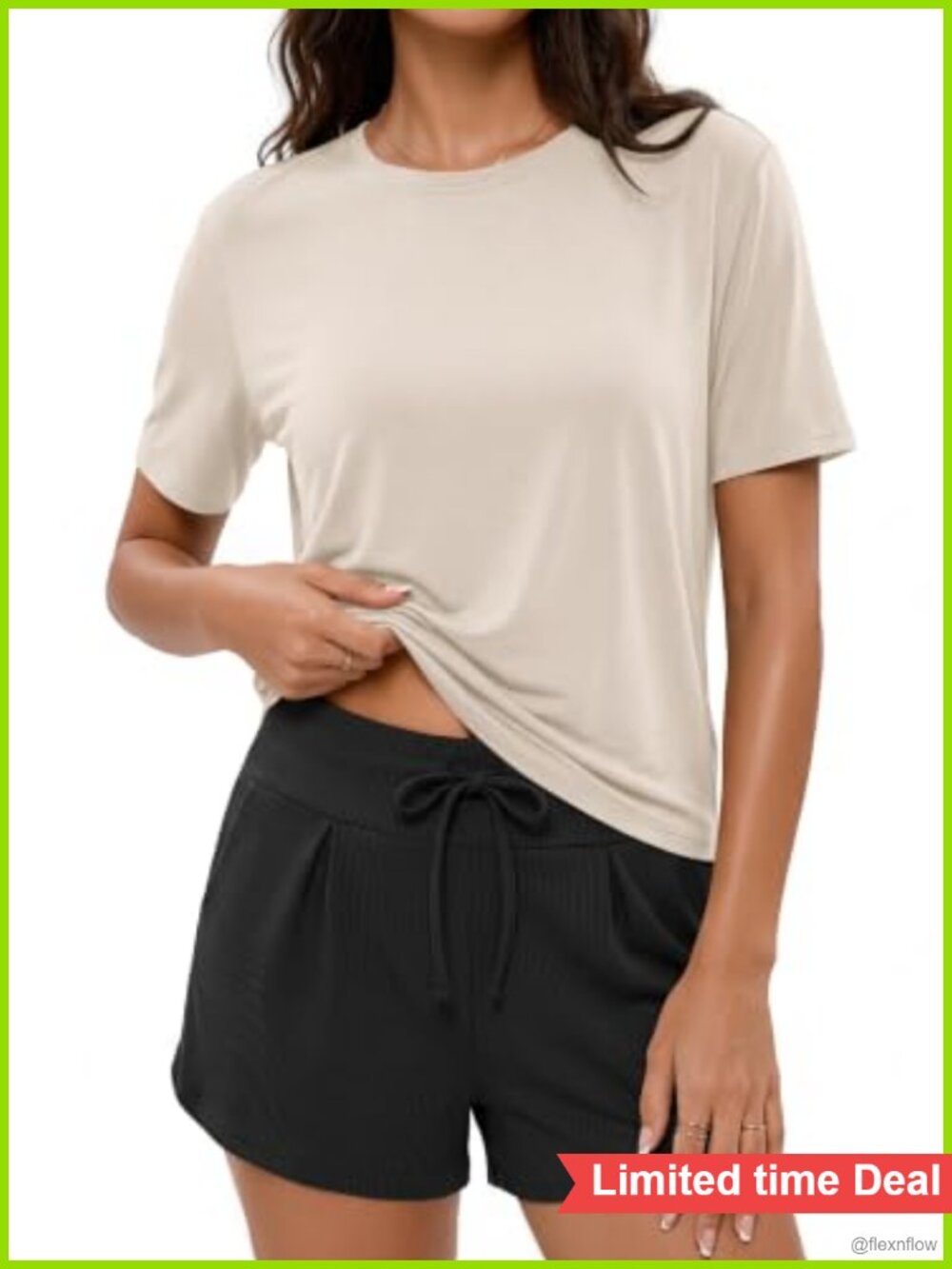 Modal Soft Short Sleeve Crew Neck Yoga Tee Workout Top